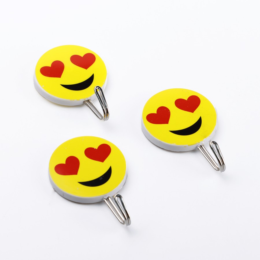 Generic  Emoji Adhesive Sticker Hook 3pcs - 3 Color Pack