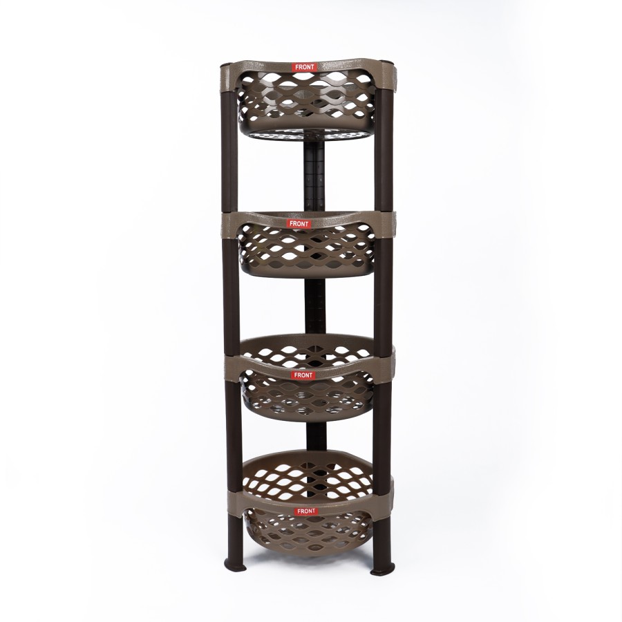 NAKODA Ultima Round Plastic Rack 4 Tier Small 80x27cm