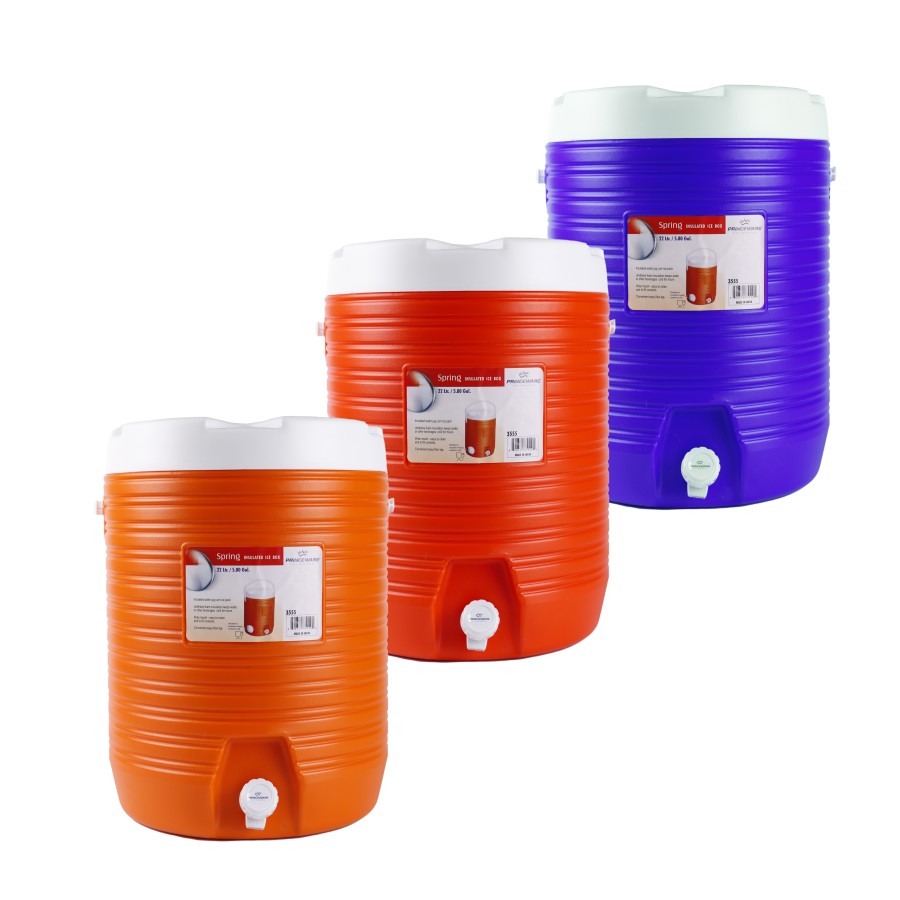 PRINCEWARE Spring Ice Water Cooler Jug 22ltr - 3 Color Pack