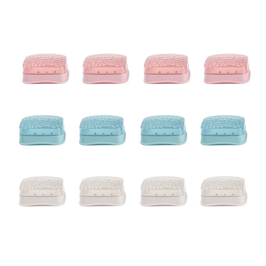 Generic Plastic Soap Box 12 pc Pack - 3 Color Pack