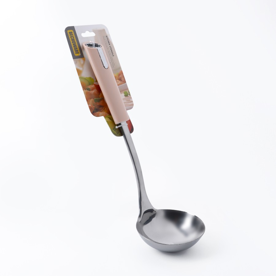 BECHOWARE Stainless Steel Ladle Soup Spoon 31cm - Beige