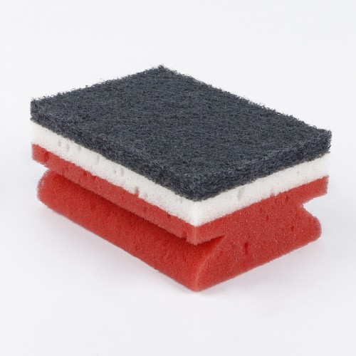 Generic 5pc Grip Sponge Scouring Pad 9.5cm - Multicolor