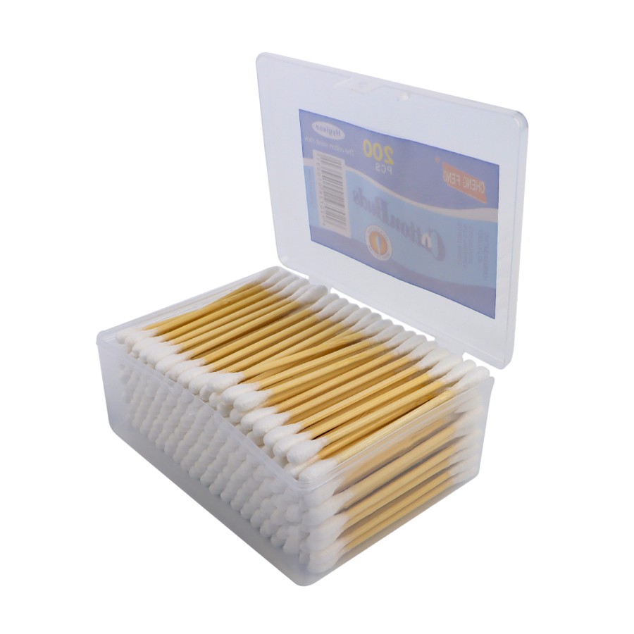 Generic 12 Box of 200 Double Ended Cotton Buds Rectangular Pack - White