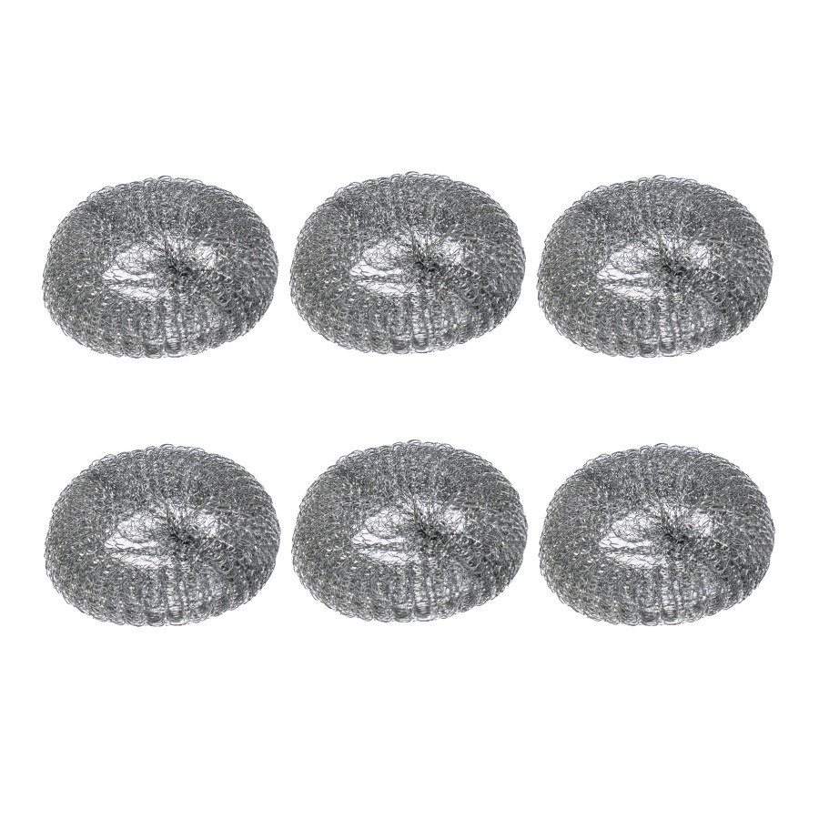 Oaxy 6pcs Stainless Steel Wool Cleaning Scourer - 27g