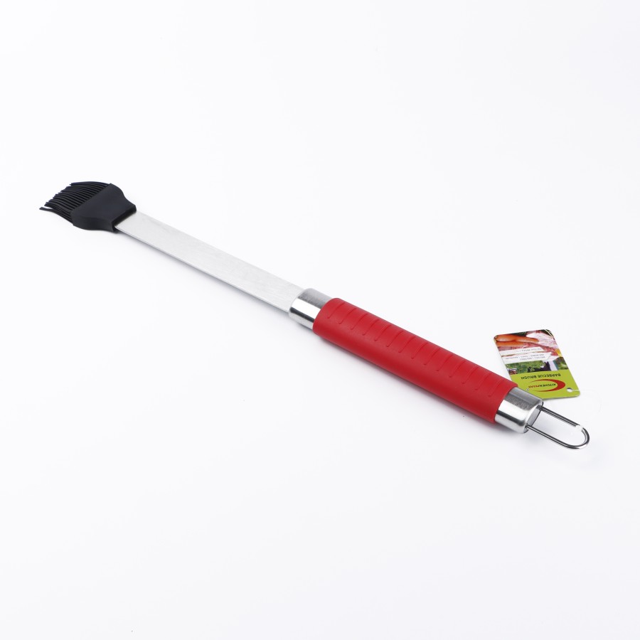 KITCHENMARK Barbecue BBQ Silicone Basting Brush 43cm - Red