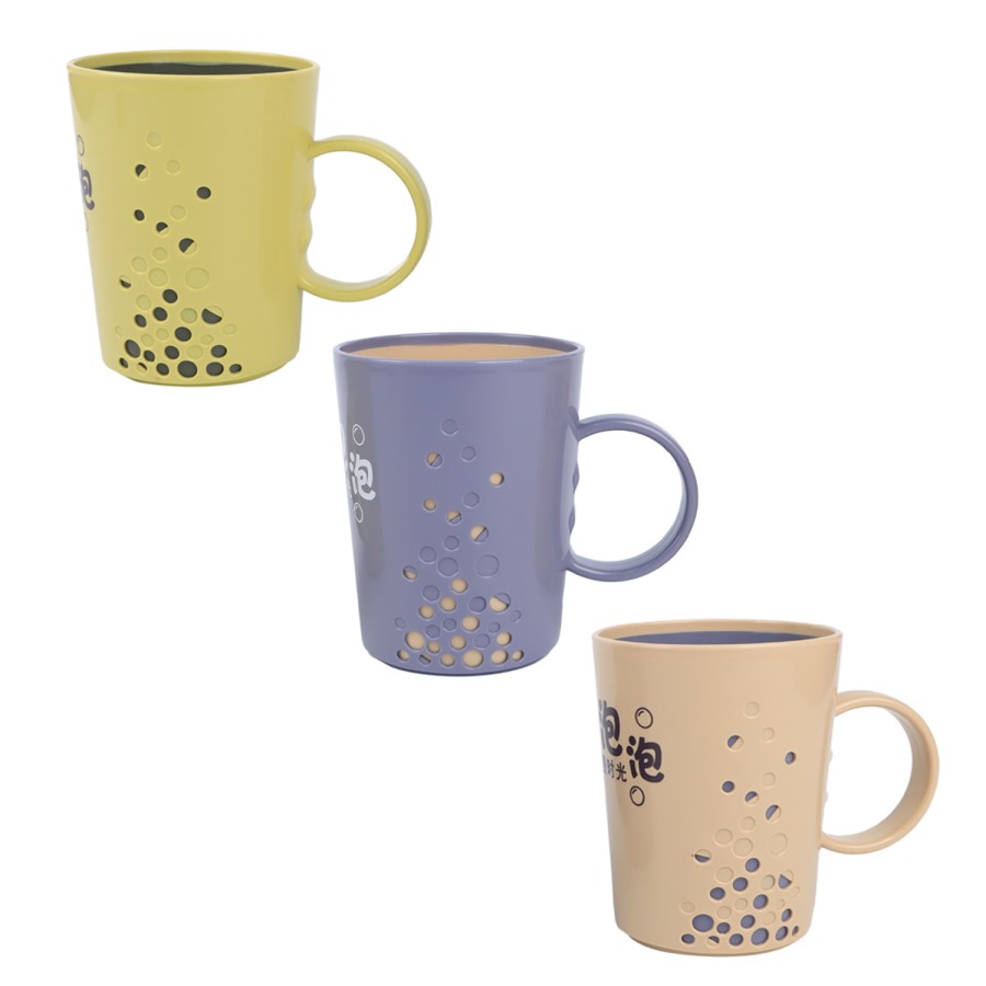 Generic Plastic Mug 420ml - 3 Color Pack