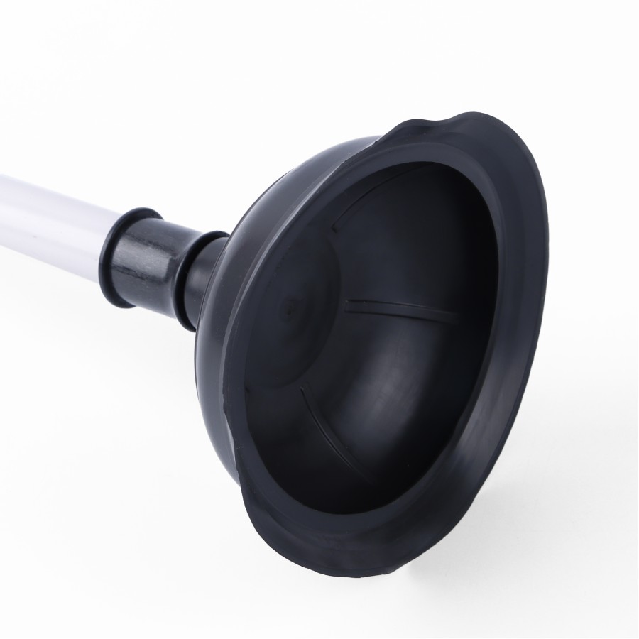 Oaxy Toilet Pump Air Plunger Plastic Handle Rubber Nozzle 47cm - White