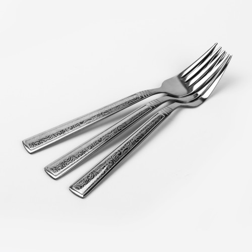 Generic Stainless Steel Big Fork 3pc Set - Silver
