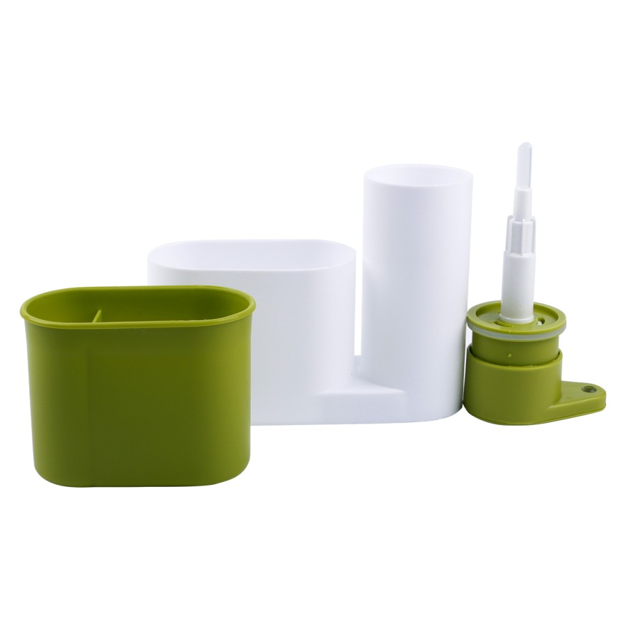 Generic 2pc Sink Tidy Set - Green White Pack