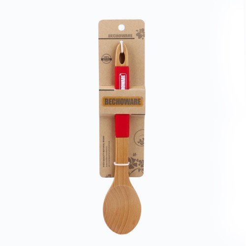 BECHOWARE Wooden Basting Spoon 32cm - Red