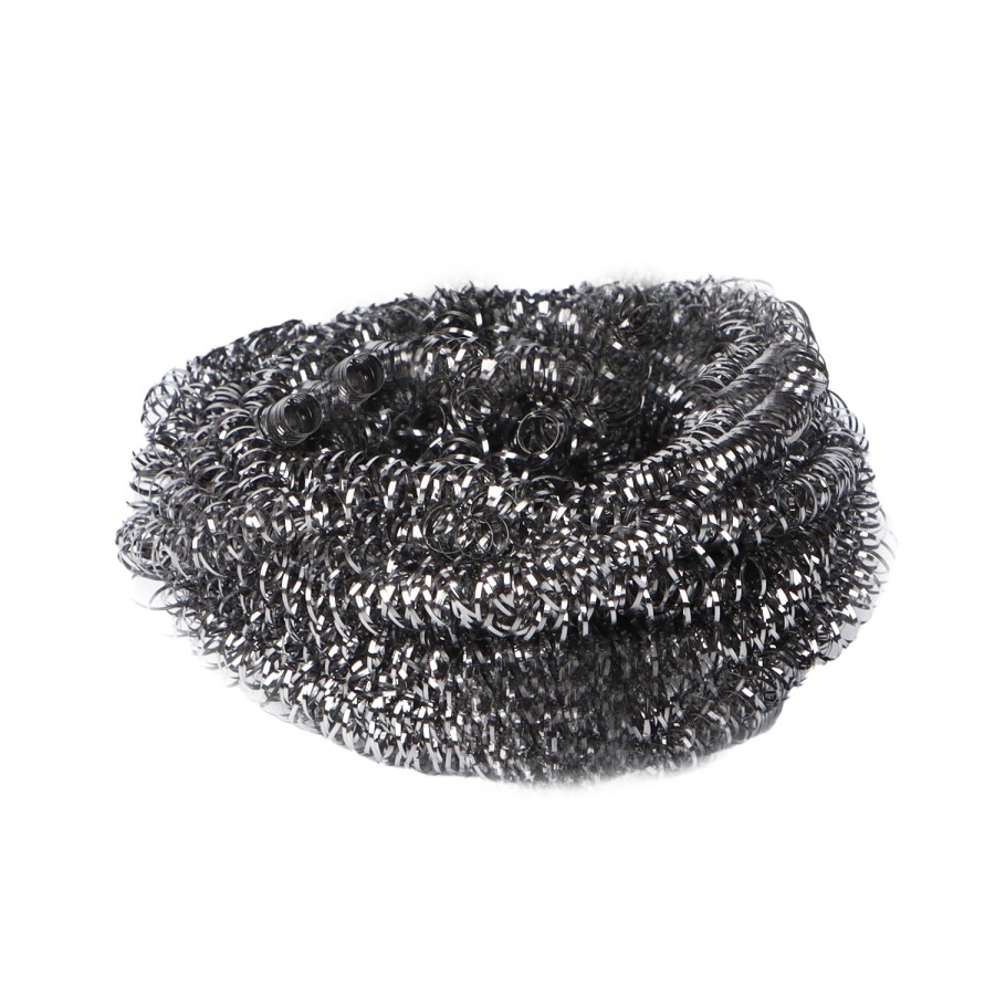 Generic 12pc Stainless Steel Steel Wool 20g Scourer Card Pack - Silver