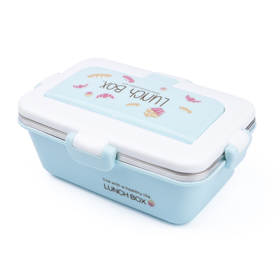 Generic Stainless Steel Airtight Lunch Box 1500ml - Blue