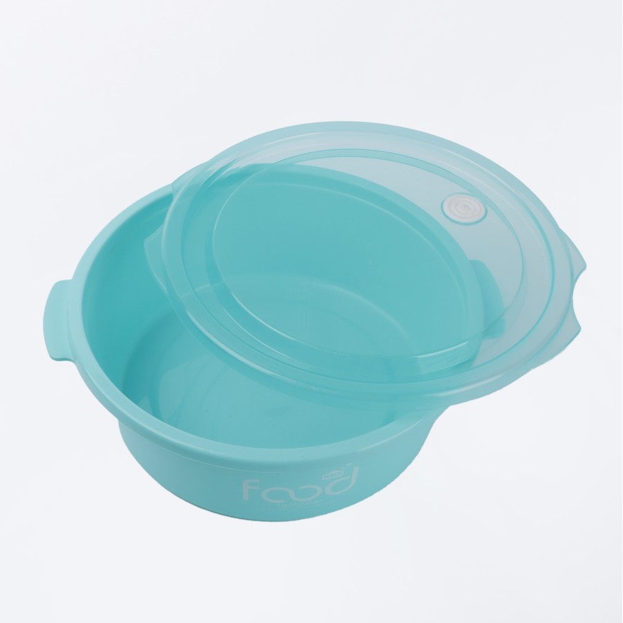 Generic Plastic Round 3pc Microwavable Food Storage Container 1300ml - 3 Color Pack