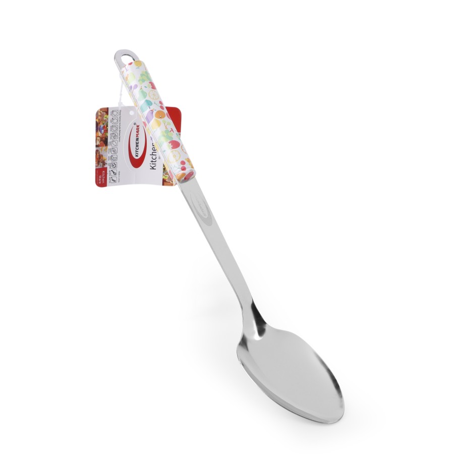 KITCHENMARK Stainless Steel Basting Long Rice Spoon - Fruit Design