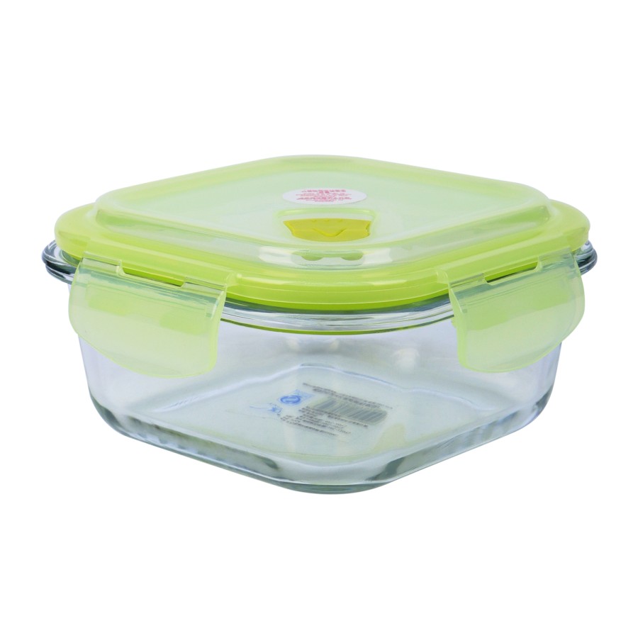 Generic Glass Storage Square Food Container 520ml - Green