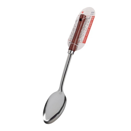 Generic Stainless Steel Rice Spoon - Wooden Handle
