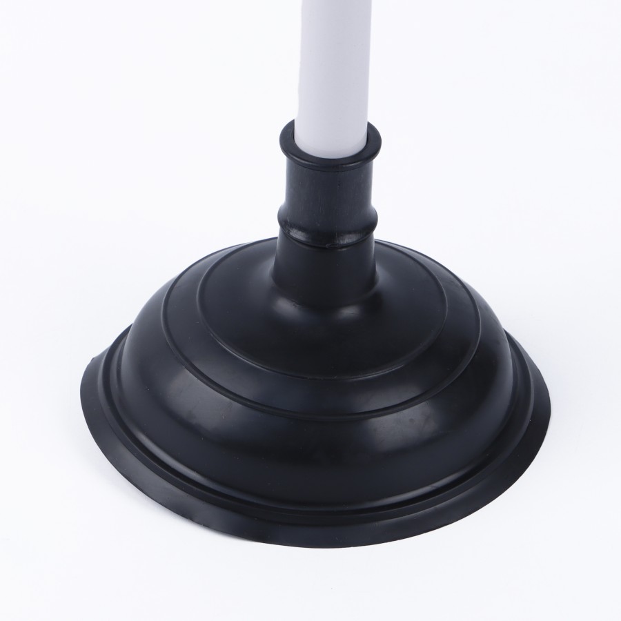 Oaxy Toilet Pump Air Plunger Plastic Handle Rubber Nozzle 47cm - White