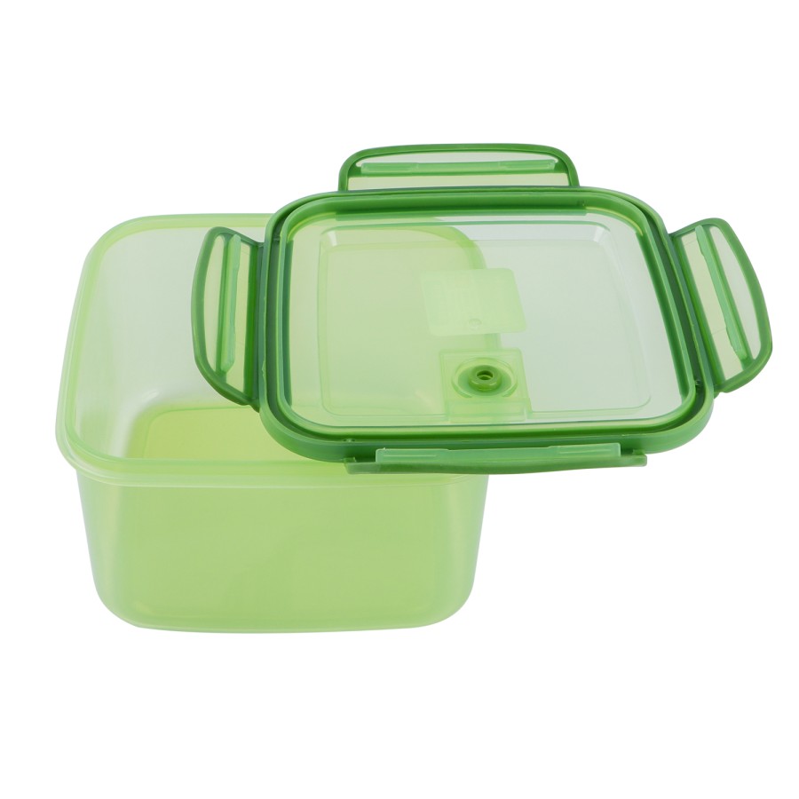 Generic Plastic Square 3pc Microwavable Airtight Food Storage Container Set 800ml,1600ml,2900ml