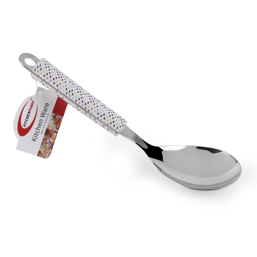 KITCHENMARK Stainless Steel Basting Rice Spoon - Color Dots