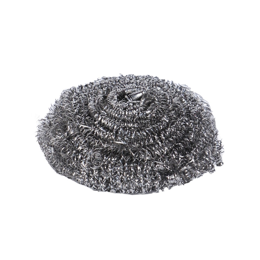 Generic 12pc Stainless Steel Steel Wool 30g Scourer Card Pack - Silver