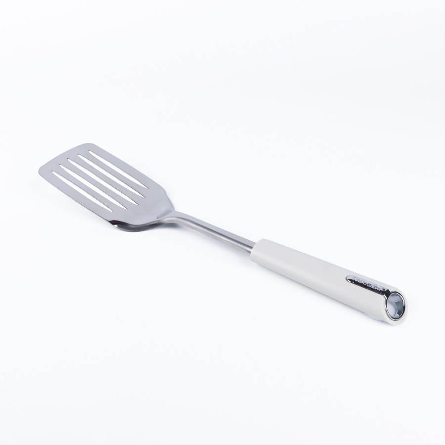 BECHOWARE Stainless Steel Spatula Slotted Turner 34cm - Ivory