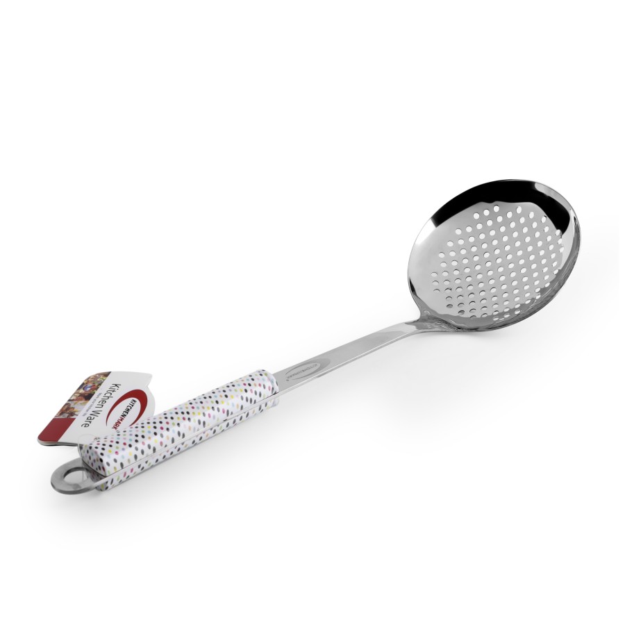 KITCHENMARK Stainless Steel Skimmer - 38cm - Color Dots