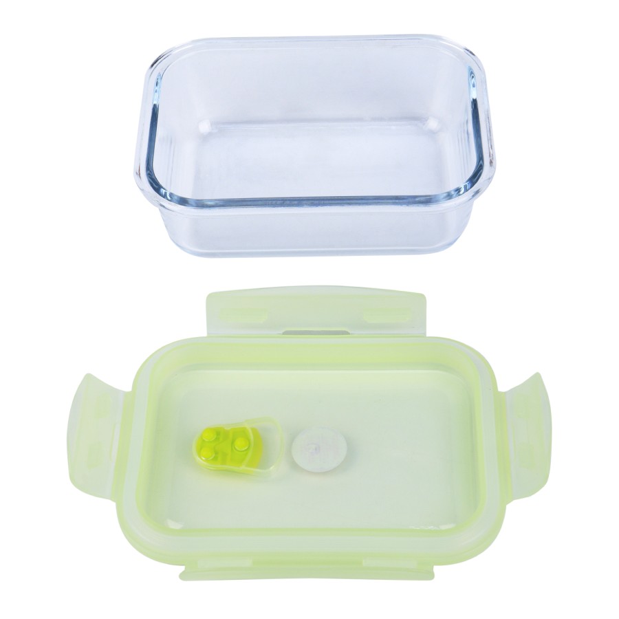 Generic Glass Storage Food Container 640ml - Green