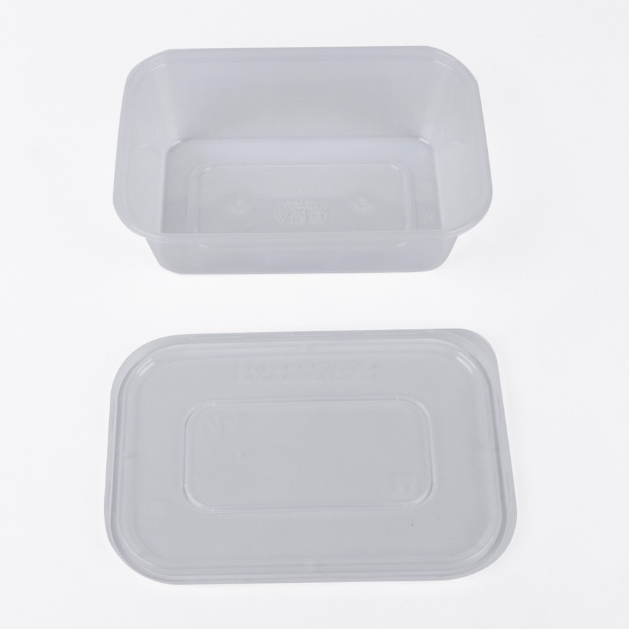 KITCHENMARK 15pcs Plastic Take Away Containers 600ml - Transparent