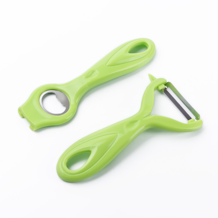 Generic Stainless Steel Peeler & Bottle Opener 2pc Combo 3 Color Pack