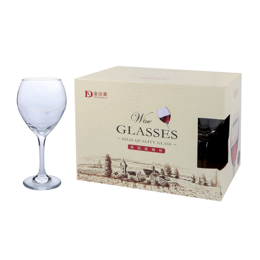 Generic 6pcs Wine Glasses 360ml Pack - 8 Boxes per Carton