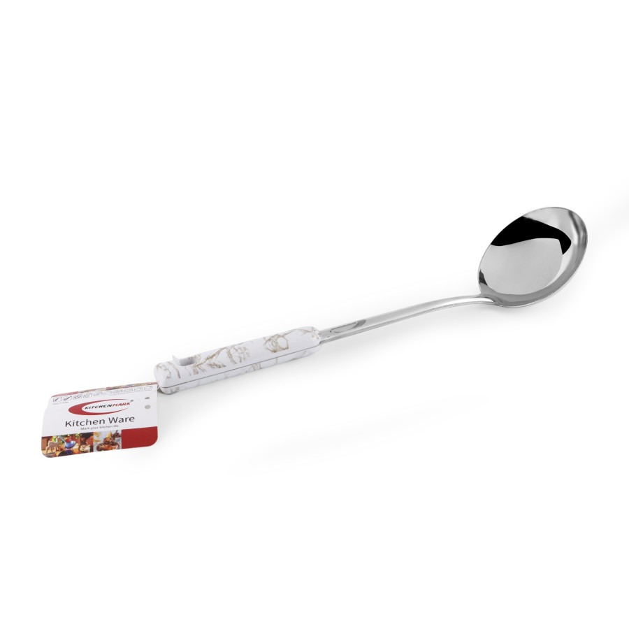 KITCHENMARK Stainless Steel Ladle Soup Spoon - White Gold