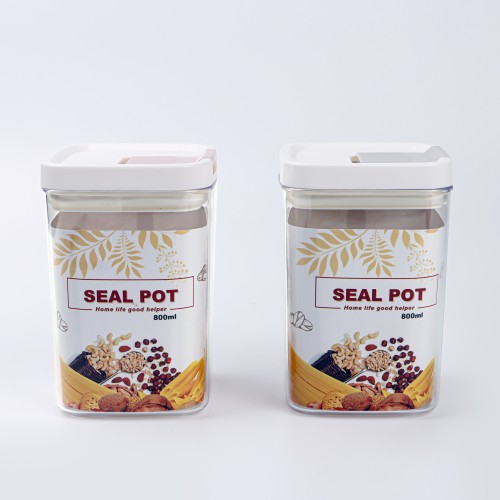 KITCHENMARK Seal Pot Square Container 800 mL - 2 Color Pack 