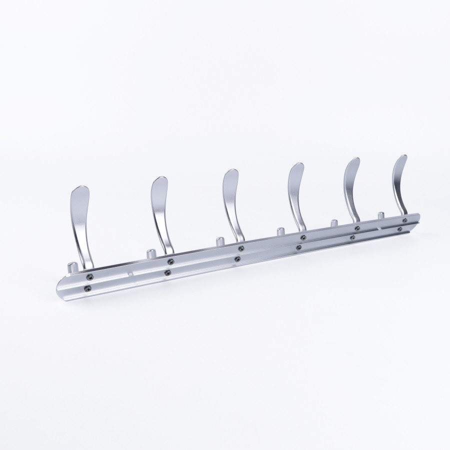 BECHOWARE Aluminium Wall Hook 5 Pins - Silver