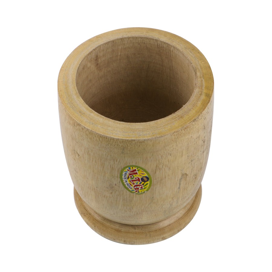 Generic Wooden Mortar Pestle Set 15cm