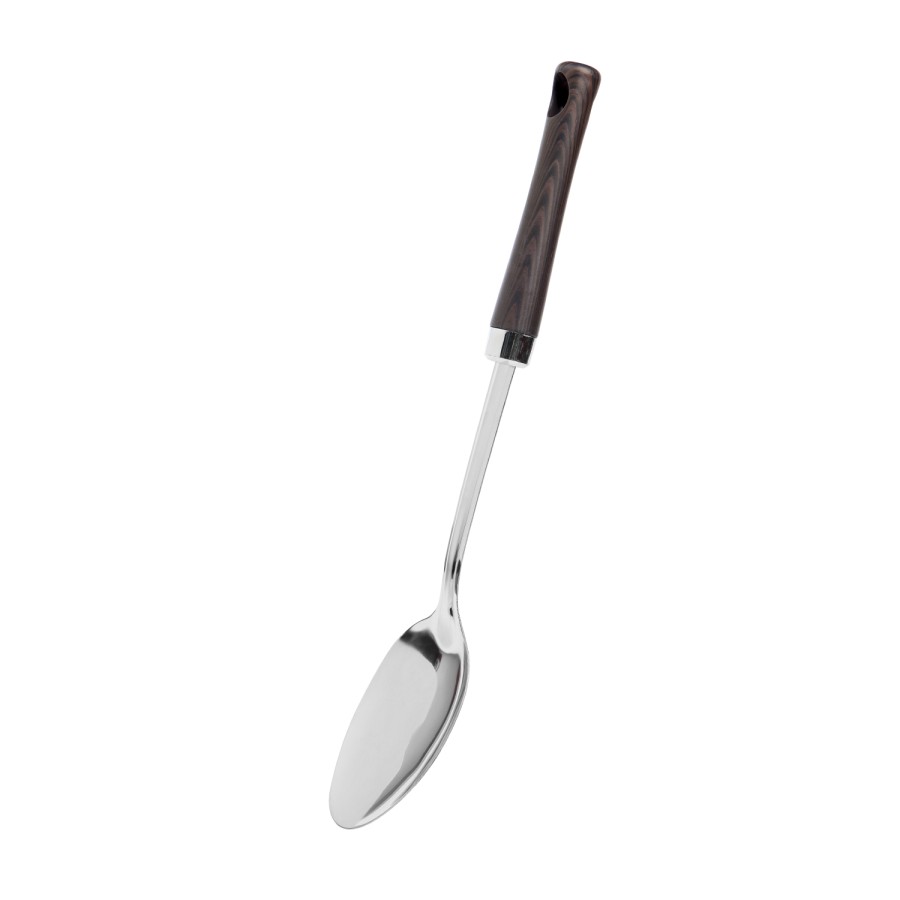 Generic Stainless Steel Rice Spoon - Wooden Design Handle 