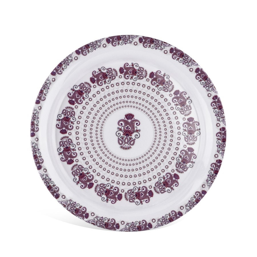 KITCHENMARK Melamineware Round Tray Violet - 45cm