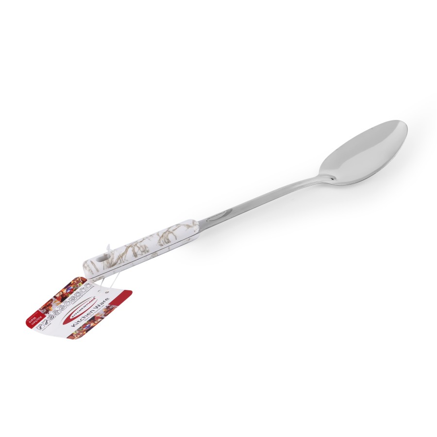 KITCHENMARK Stainless Steel Basting Long Rice Spoon - White Gold