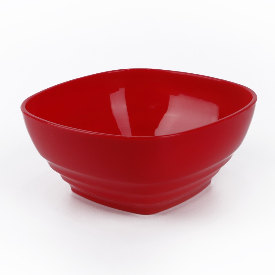 Generic Square Plastic Bowl 450ml 6pc Set - 4 Color Pack