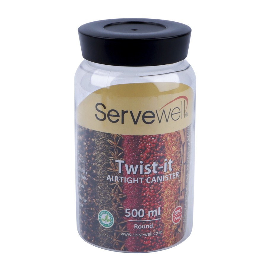 Servewell 3pc Plastic Round Transparent Container Set - 500ml