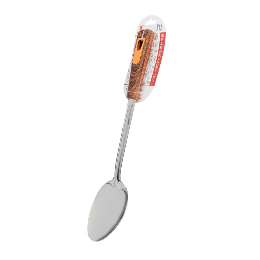 Generic Stainless Steel Rice Spoon - Plastic Wooden Design