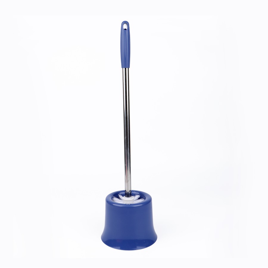 Oaxy Steel Toilet Cleaning Brush with Stand 51cm - 2 Color Pack