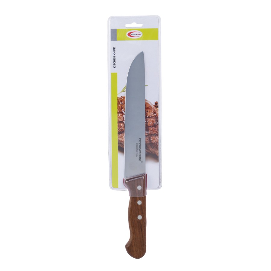 KITCHENMARK Carbon Steel Wooden Handle Kitchen Knife 33cm