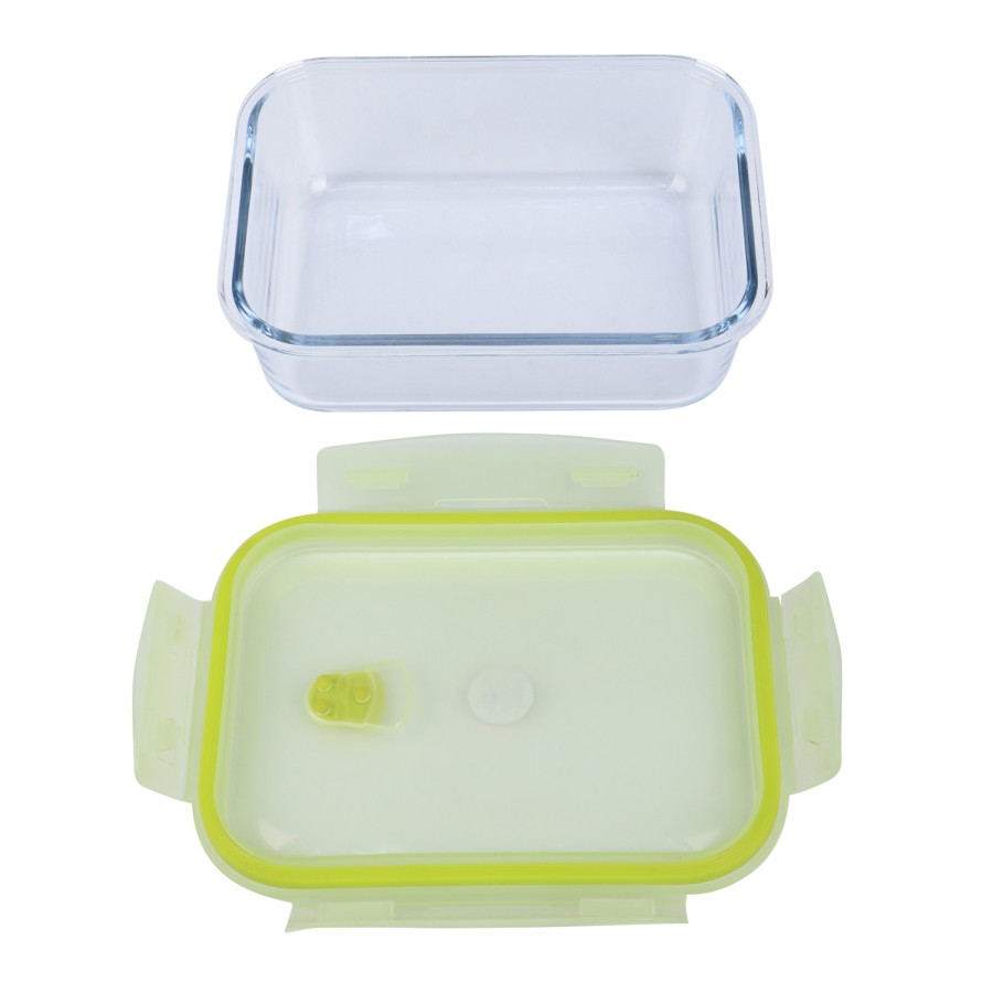 Generic Glass Storage Food Container 1500ml - Green