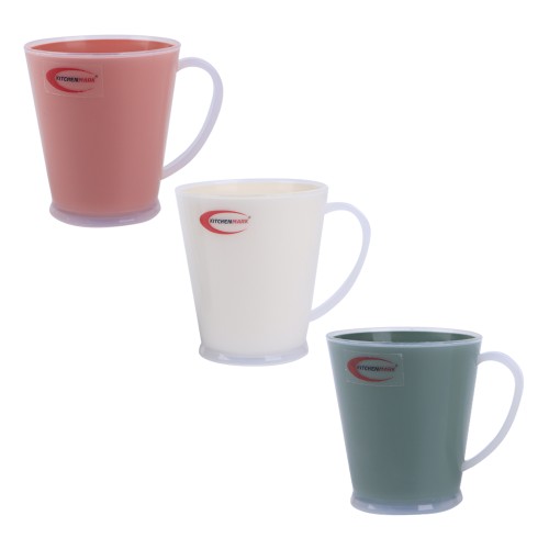 KITCHENMARK Plastic Mug 450ml - 3 Color Set