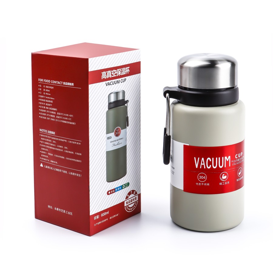 Generic Vacuum Thermos Stainless Steel Bottle 600mL - 3 Color Pack