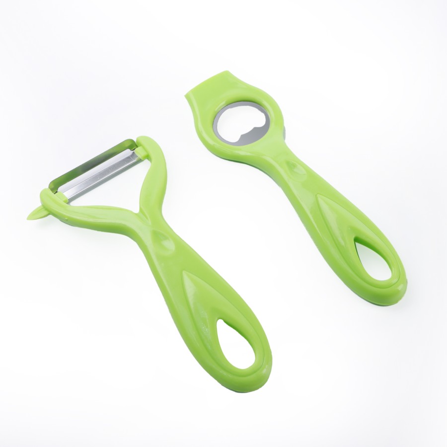 Generic Stainless Steel Peeler & Bottle Opener 2pc Combo 3 Color Pack