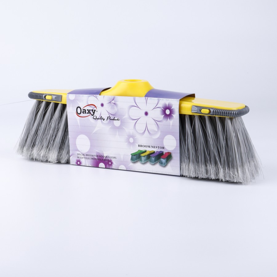 Oaxy Nestor Indoor Floor Cleaning Broom  - 3 Color Pack