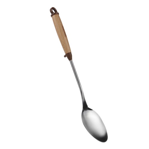 BECHOWARE Stainless Steel Wooden Basting Serving Spoon 41.5cm