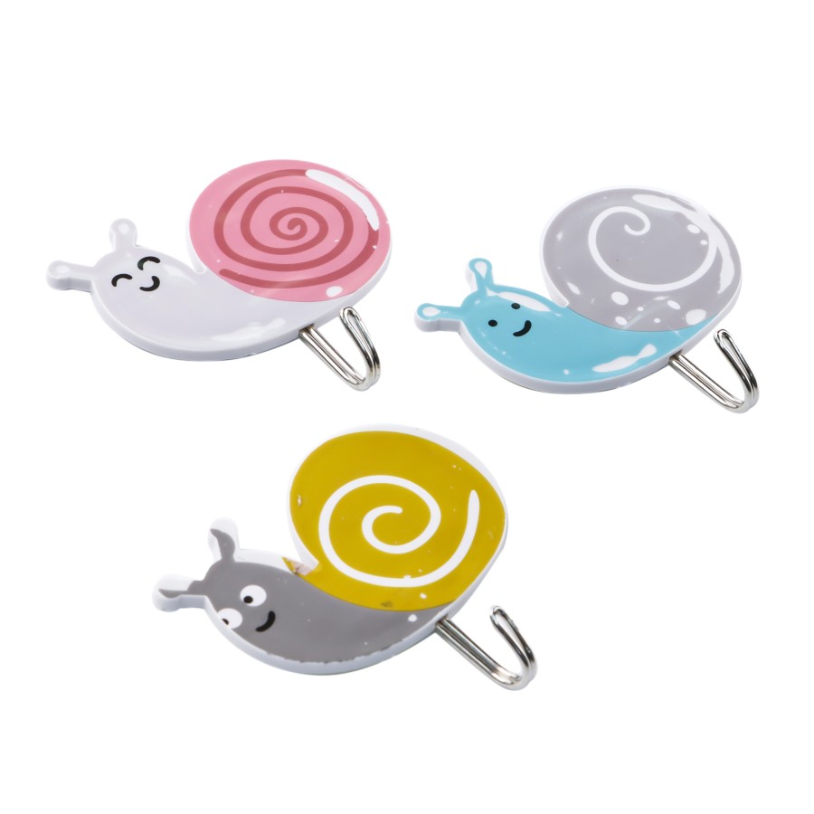 Generic Snail Shaped Adhesive Sticker Hook 2pcs - 3 Color Pack