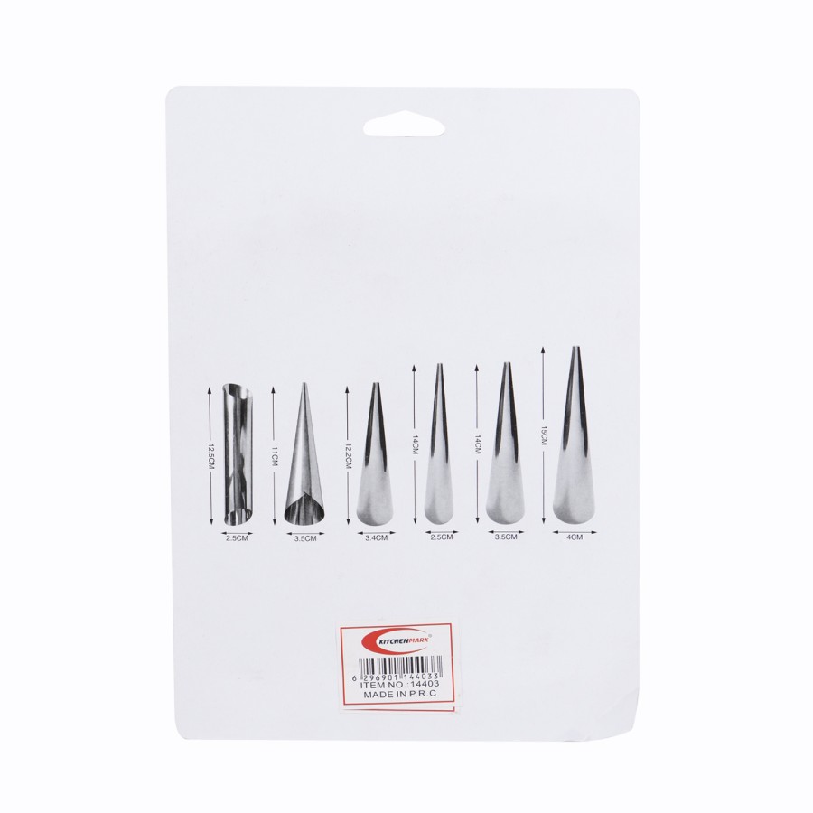 Generic 8pcs Set Stainless Steel Cake Decorating piping nozzle 14cm 